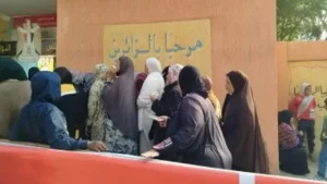 توافد سيدات مدينة 15 مايو بكثافة على لجان انتخابات مجلس النواب يعزز المشاركة النسائية في الحياة السياسية